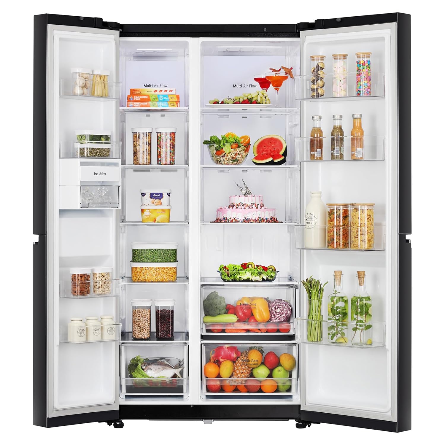 LG 655 L Frost Free Smart Inverter Double Door Side by Side Refrigerator
